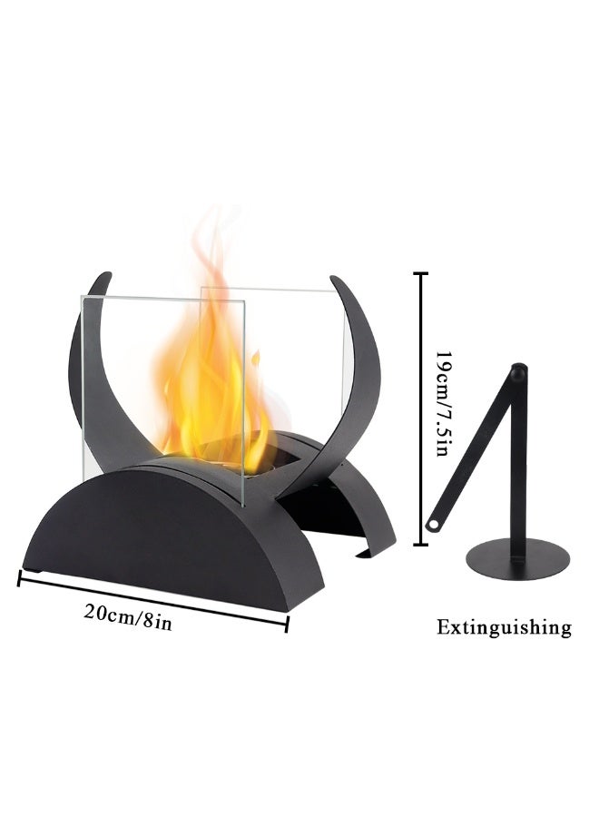 JHY DESIGN Tabletop Ambient Lighting - Modern Glass Flame Lamp for Atmosphere & Decorative Candlelight, Doubles as a Candle Holder - Image 3